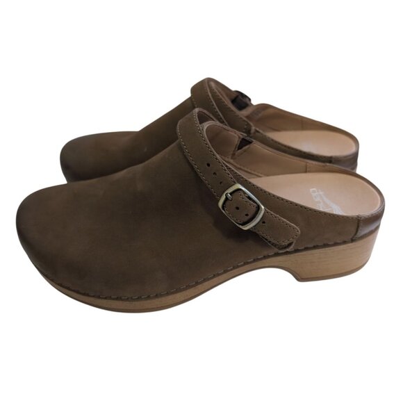 Dansko Berry Mushroom Mules Clogs Womens Size 10 Burnished Nubuck 9421871600 - Picture 1 of 9